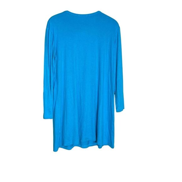 Guzel NWT Long Sleeve Stretch Casual Pullover Mini Tunic Dress Blue Size XXL - Picture 8 of 8